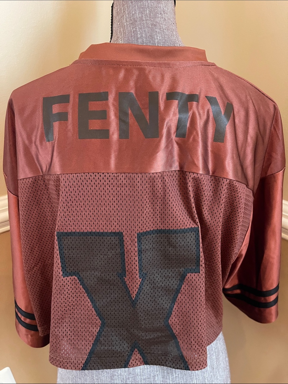 Fenty Brown/Rust Superbowl Jersey with Black Graphics